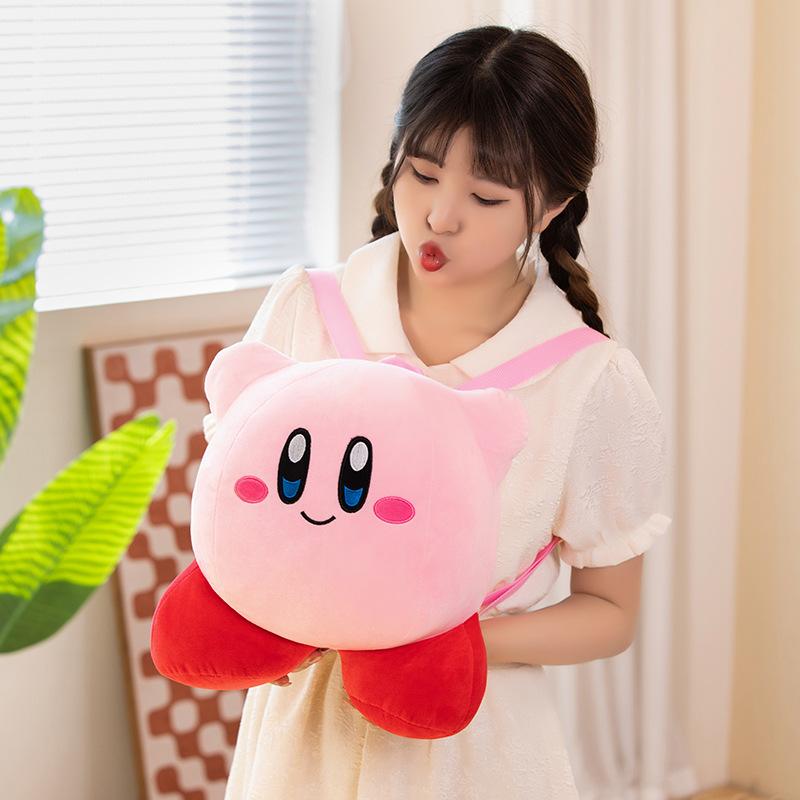 Anime Kawaii Star Kirby Handbag Charming Backpack Soft Game Dolls Toys for Children Birthday Gifts