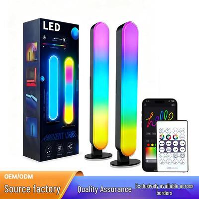 RGB Gaming Atmosphere Light with Music Rhythm Voice Control, Desktop Tabletop Stand