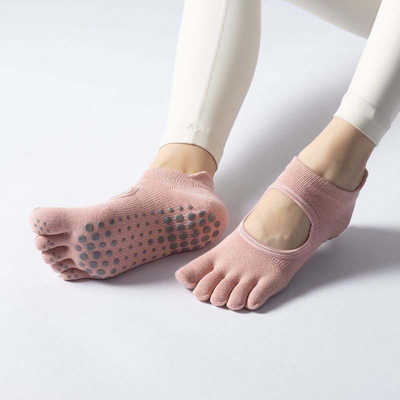 

Носки для йоги Нескользящие Профессиональные Женские Носки с пальцами Открытая пятка Летние Тонкие Носки для упражнений Фитнес Тренировки Пилатес Носки Lotus root powder color