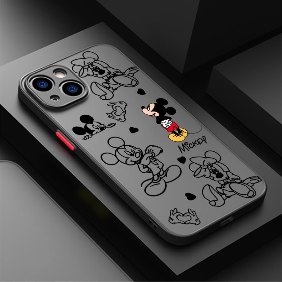 Back Phone Cover Case for iPhone 17 Pro Max 11 12 16 Plus 17e Air 7 8 SE 15 14 13 Mini XS XR Cute Mickey And Minnie