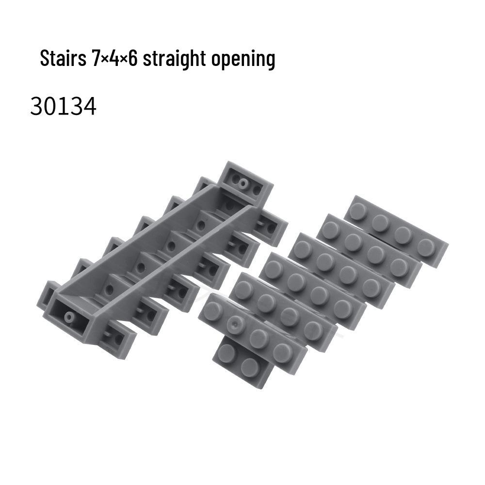 Compatible LEGO 30134 Small Particle Staircase - 7x4x6 Straight Open