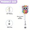 Owl Retractable Badge Clip with 360° Rotation. Ideal for Nurses, Doctors, Students, and Office Workers.