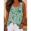 Women's Summer Tops Tank Floral Graphic Plants Sleeveless Crew Neck Round Regular Tops Casual Summer Spring