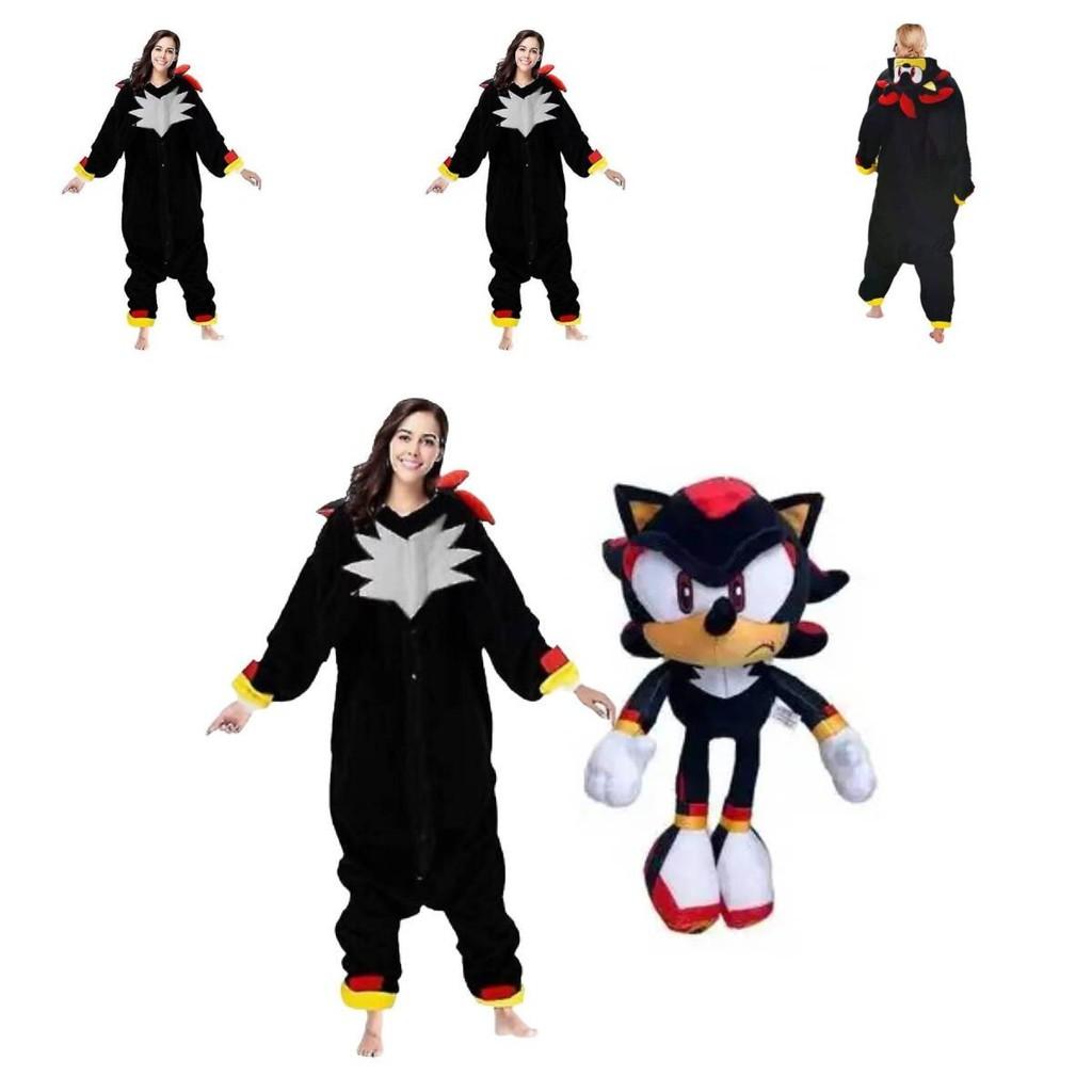 Sonic The Hedgehog Cartoon Fleece Adult Onesie With Warm Thick Fabric For Home Comfort