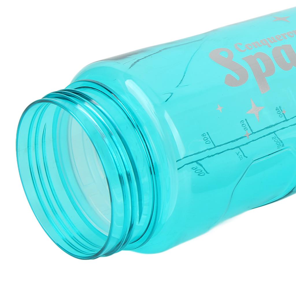 1500ml Sports Water Bottle Food Grade PC with Drinking Water Scale Fitness Jug for Gym Cycling Running