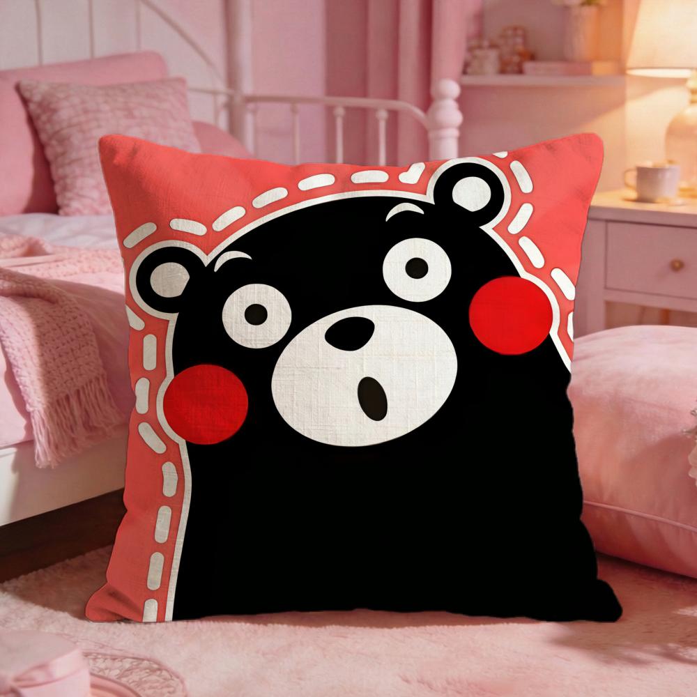 Kkumamons Cute Cartoon Cushion Cover Premium Comfort Reversible Pillow Cove Two In One Design For Any Room Car Interior