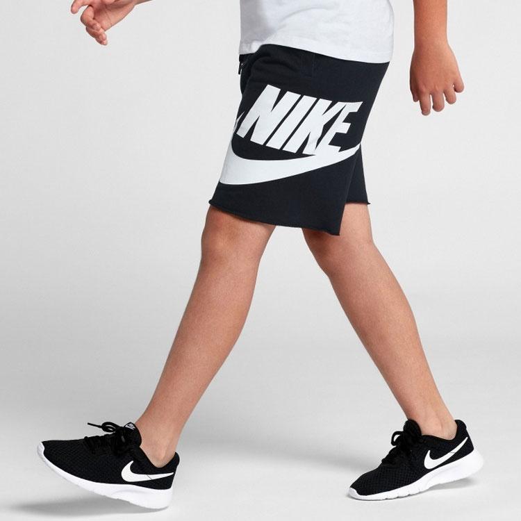 (PS) Nike Sportswear Fleece Shorts 'Black Wihte' Kids' AT3070-010