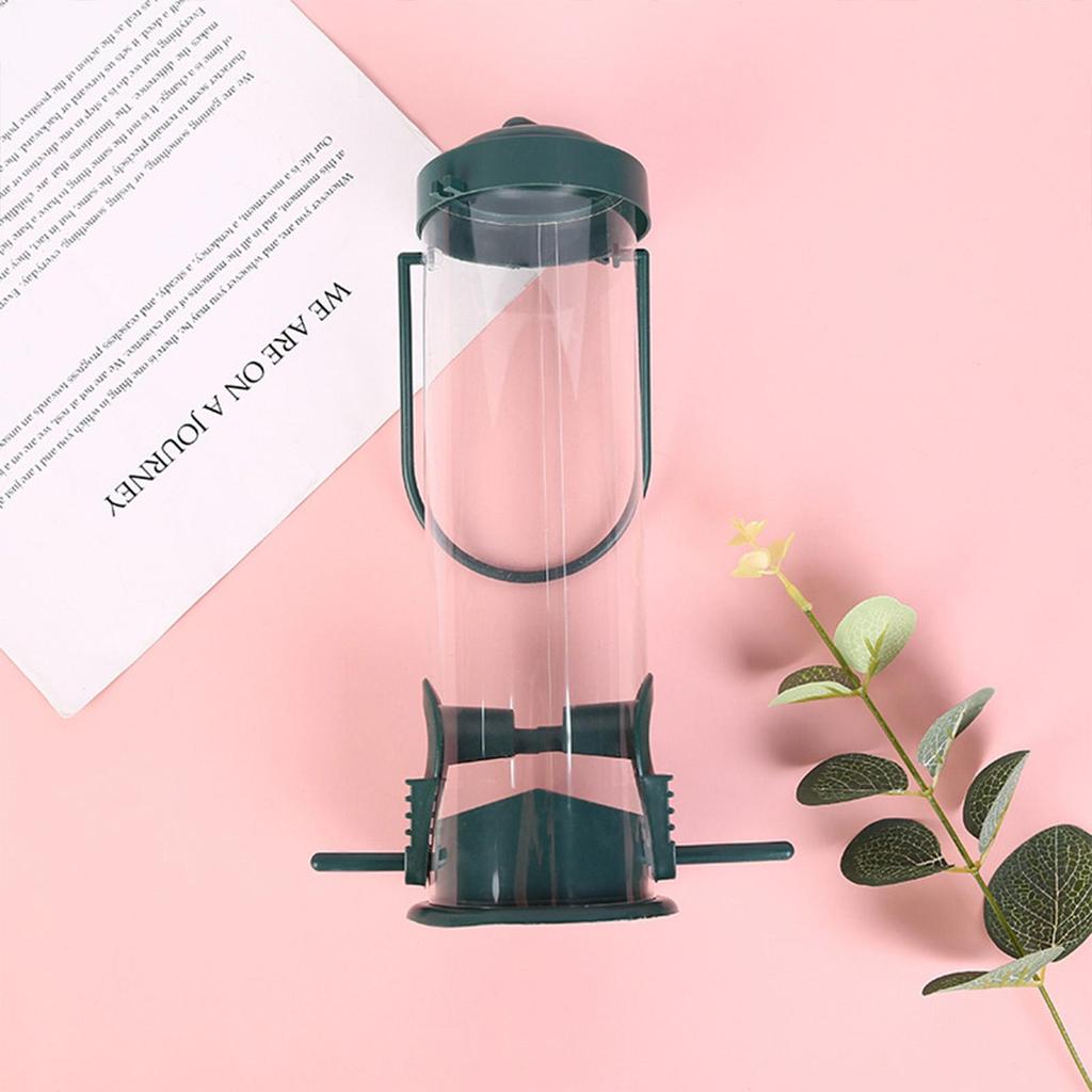 Outdoor Bird Feeder Bird Food Dispenser Squirrel Proof Bird Food Container Bird Food Dispenser Container Tubular Bird Suppliy