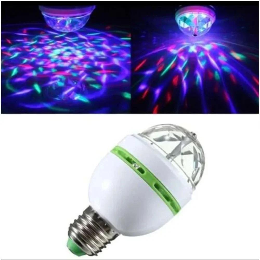 Colorful Rotating Lights Magic Ball Bulbs Household Atmosphere Lights KTV Flash Lights LED Indoor Room Stage Lights Flash Lights
