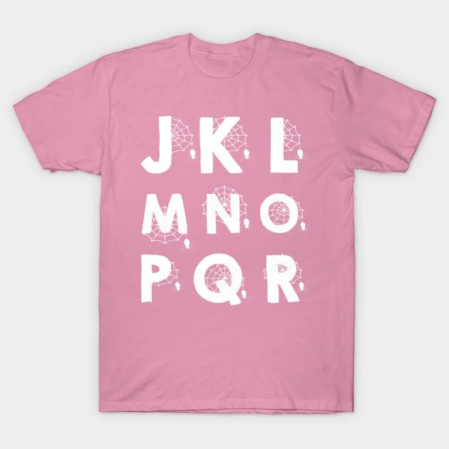T Shirt kobiety pająk sieci Web alfabet J R koszula na halloween zabawna sala Harajuku drukuj Kawaii Tshirt letnia koszulka damska z krótkim rękawem Top Tee