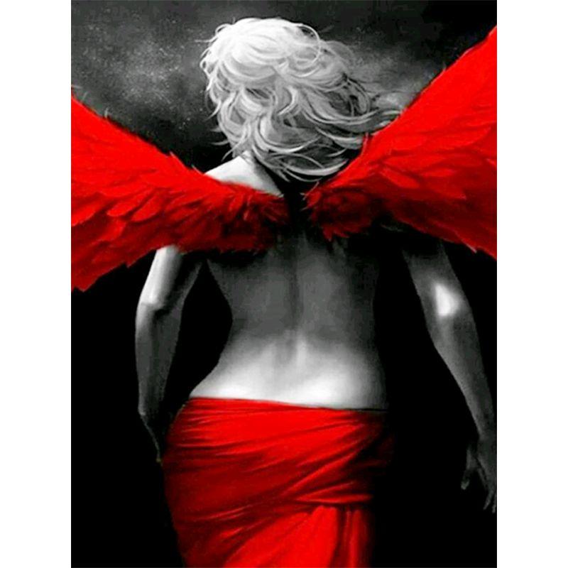 

5D DIY алмазна вишивка картина квіти фігура червоний пейзаж повна кругла дриль вишивка хрестиком мозаїка ручна робота Full Round 40x50CM