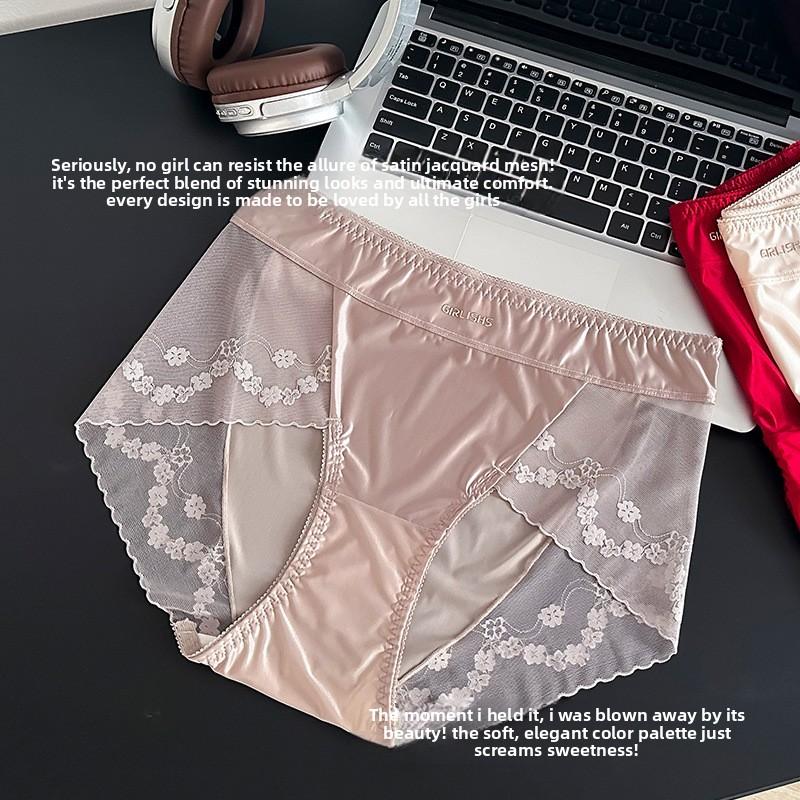 Velká velikost Dámské Letní Nový styl Sexy Krajkové Prodyšné Bez otlaků Břicho Trojúhelníkové Kalhotky