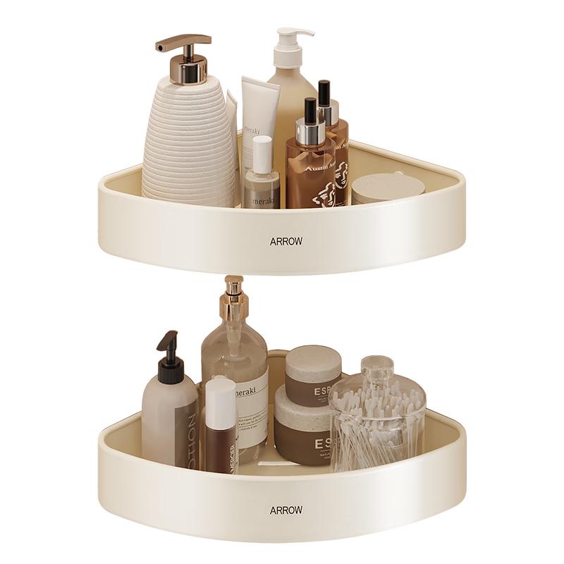 ARROW No-Drill Space Aluminum Bathroom Corner Shelf
