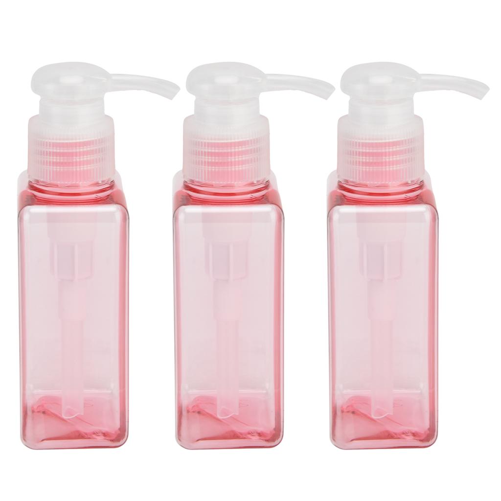 3PCS 100ml Refillable Plastic Empty Pump Bottle Lotion Soap Dispenser Liquid Container for Shampoo