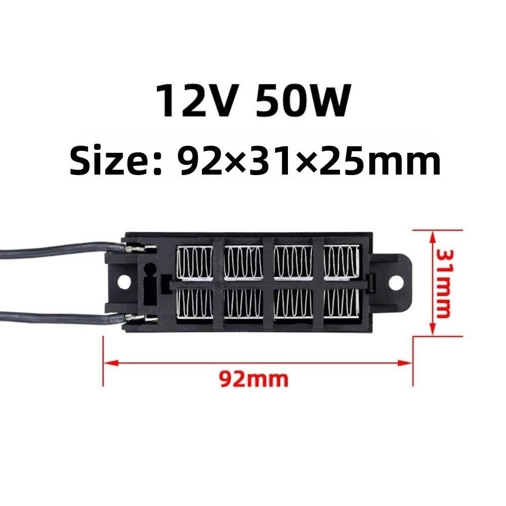 Vysoce kvalitní 92*31mm 220V 50W Ohřívač inkubátoru 10 stylů Černý 70W24V Vodivý držák Keramický PTC Elektrický ohřívač