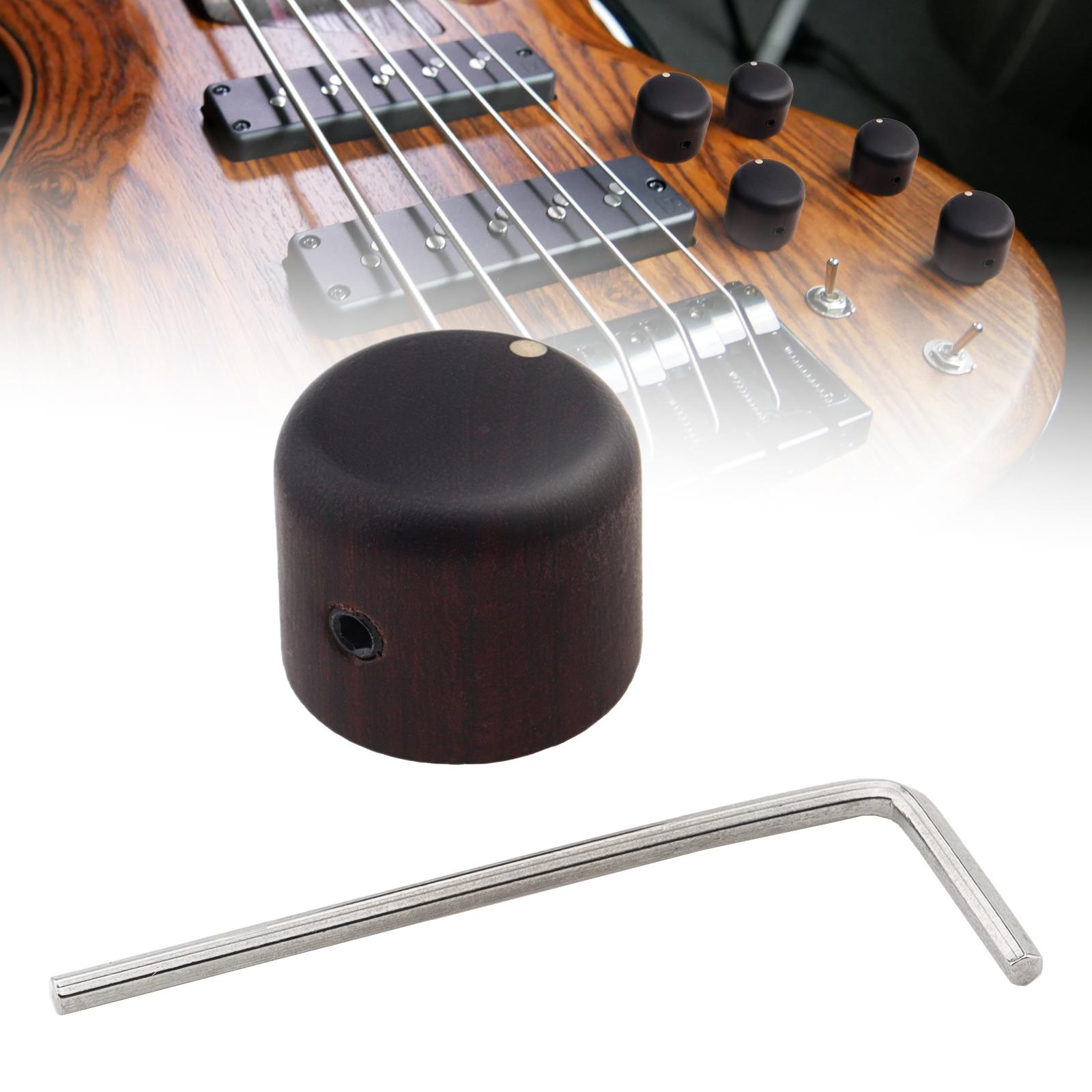 

Ручка регулировки громкости для электрогитары из палисандра, с отверстием для латунного вала 6 мм, регулировочный ключ, подходит для Fender Stratocaster Telecaster Gibson Les