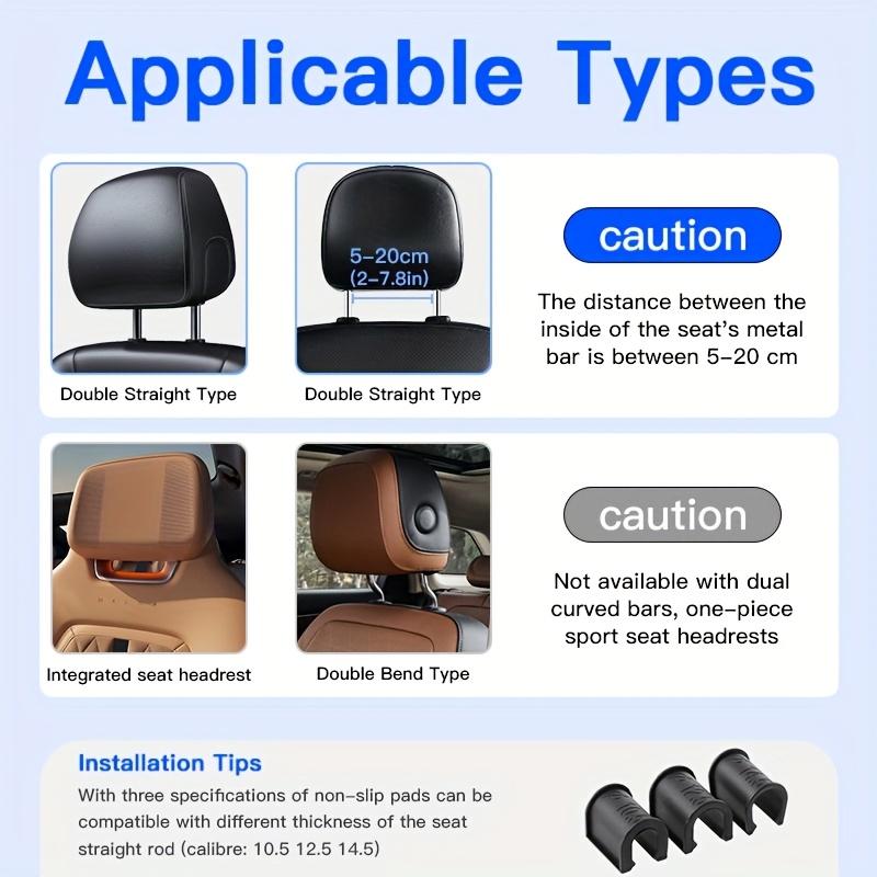 360° Adjustable Ergonomic Car Headrest with Memory Foam Side Pads Fit for Most Cars Easy One-Click Sleep Support for Travel