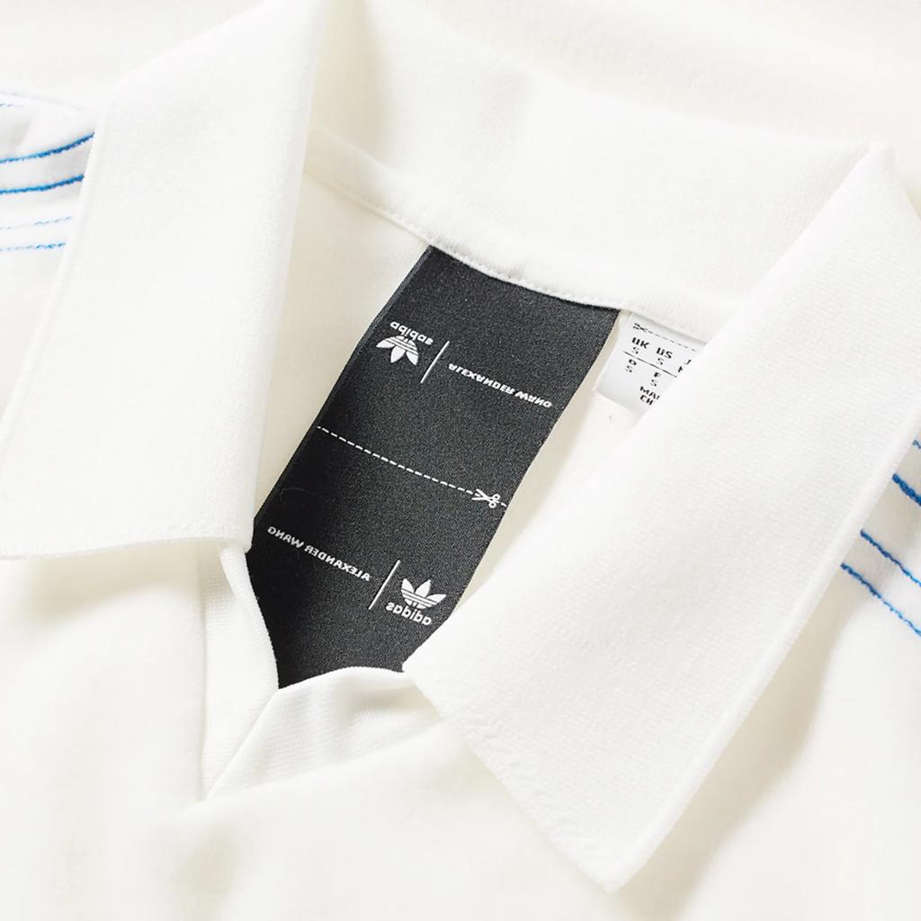 adidas Originals Alexander Wang Velour Fashion Soft Comfortable Versatile Short Sleeve Polo Shirt Unisex Tops White BR6214