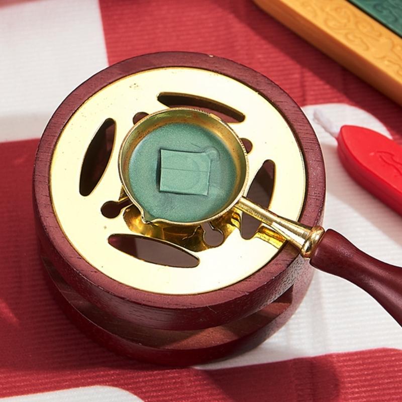 Christmas Holiday Seal Stamp Set for Wedding Christmas Valentines, With Wood Handle, Replaceable Stamp Head, Seal Sticks