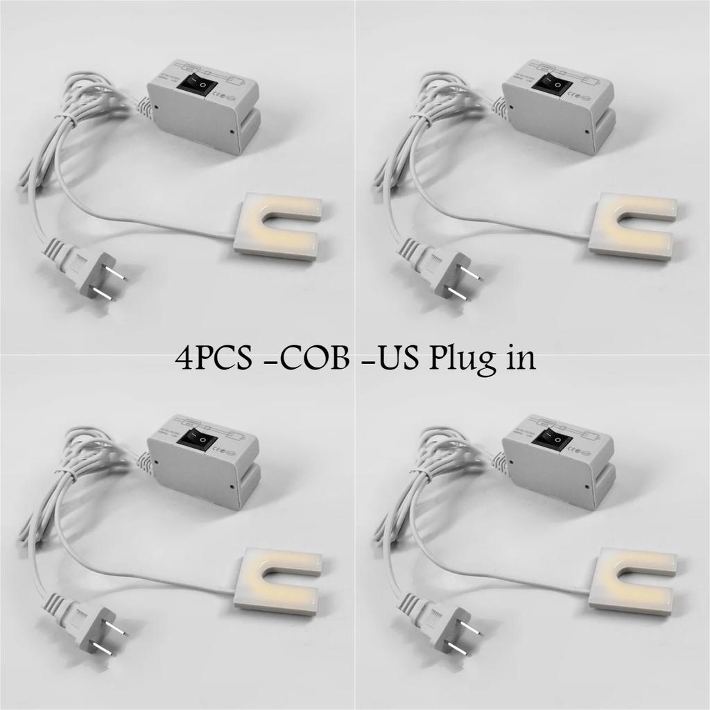 1/4 Stück 10-LED Nähmaschinenlicht Leuchte Flexible Arbeitsbeleuchtung Magnetfuß Für Bohrmaschinen Werkbänke U-förmige Leuchten