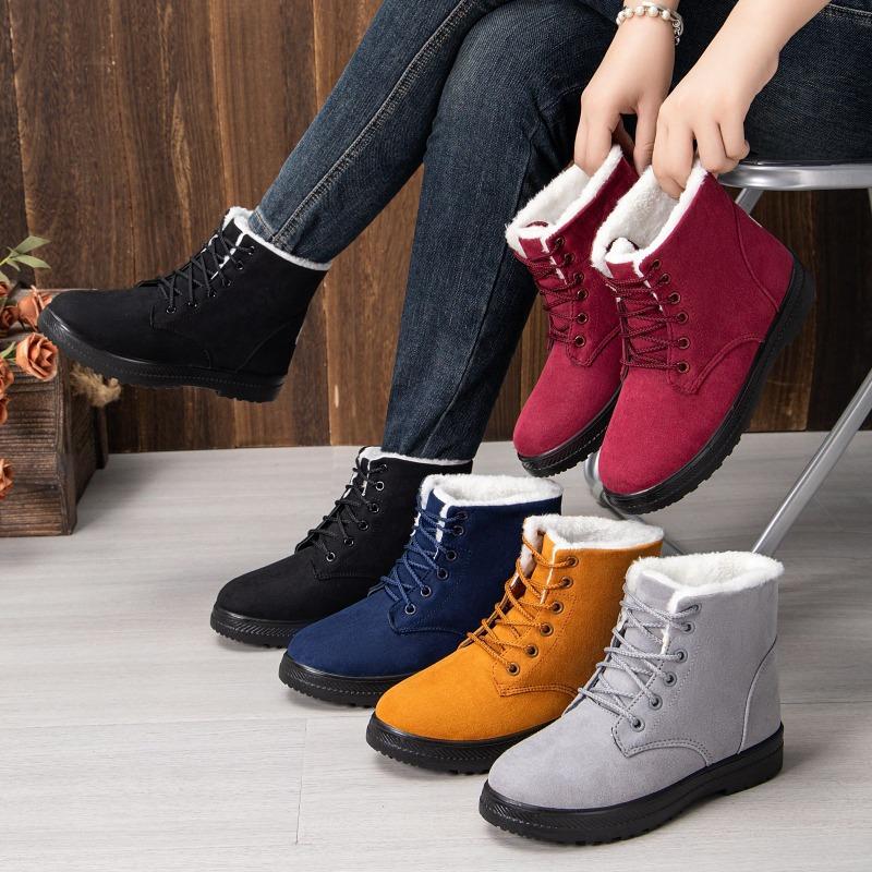 Snow Boots Cold and Warm Cotton Shoes Fleece and Thickened Cotton Boots High-top Boots Women's Boots