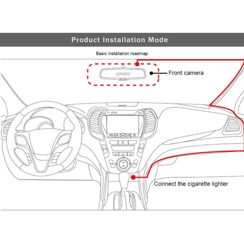 Mini DVR 3 Channel 2.4 Inches DashCam Car Full High-Definition Video Recorder Auto Registrator DashCam Camcorder Cameras