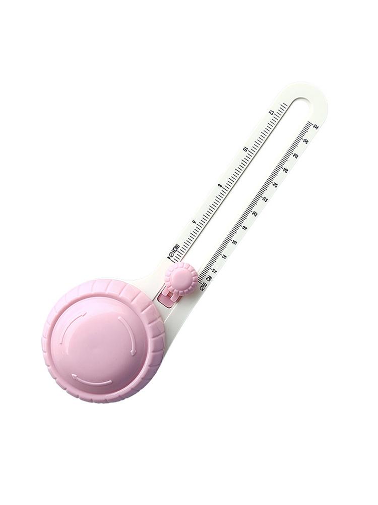 

1 шт. Вращающийся на 360 градусов круглый бумагорез, регулируемый позиционер, ручной инструмент для DIY, круглый канцелярский нож розовый