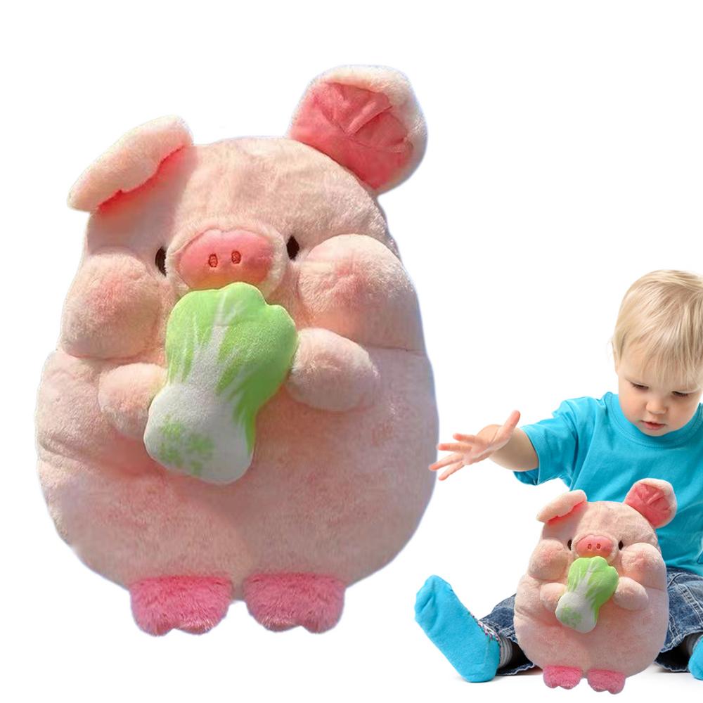Plush Animals Stuffed Swine Hug Cabbage Soft Stuffed Animal 9.84 Inch Cute Plushies Toy Rabbit Dog Chicken Doll Pillow