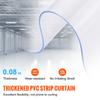 SucceBuy Strip Curtain Clear PVC Strip Door Curtain with 50% Overlap 84" X 42" Freezer Door Strips for Walk In Home Warehouse