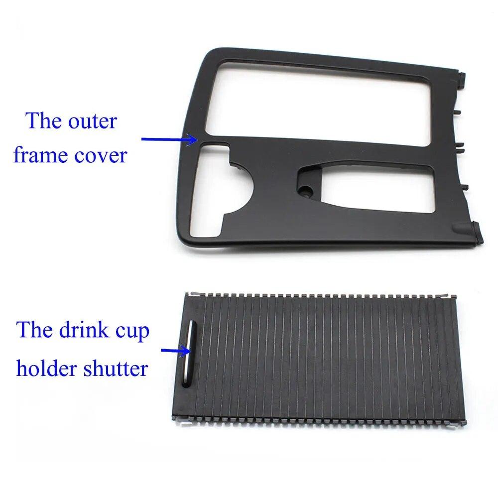 Car Accessories Center Console Cup Holder Cover Shutter Outer Frame Panel For BENZ W204 C C180 C200 C220 E W207 W212 E260 E300