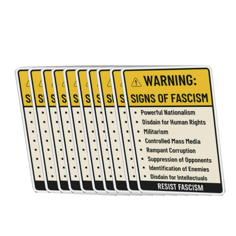 

10pcs PVC Warning Stickers Convenient Motorcycle Warning Stickers for Car Window Decoration
