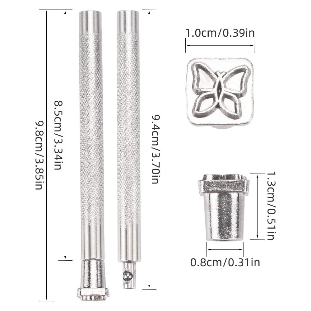 1set Leather Artical Craft Stamping Tool, Fancy Shaped Flowers & Animals & Abstract Shaped Sculpture Punching Engrave Tool