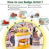 55MM Newest Badge Maker Machine Installation-Free DIY Pin Button Press Badges Maker Machine with 48Pcs Button+Circle Cutter