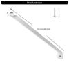 4lots Epoxy Coated Shelf Support Brackets Reinforced Stainless Steel Brackets for Wire Shelving Secure Mounting