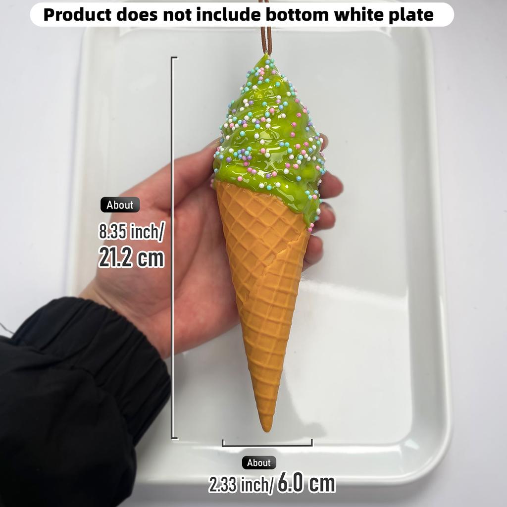 1-piece Set, Simulated Sauce Coated Plastic Ice Cream Model, Ice Cream Shop Display Prop, Photography Stage Prop