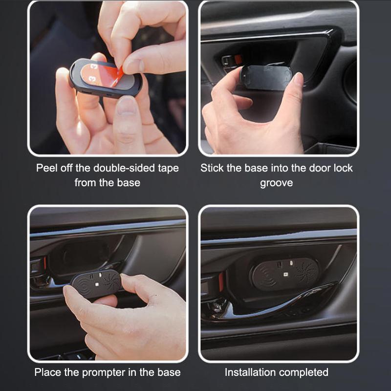 Smart Car Door Opening Sensor Alarm Anti-Collision Device Voice Notifications With High Sensitivity Car Door Opening Sensor