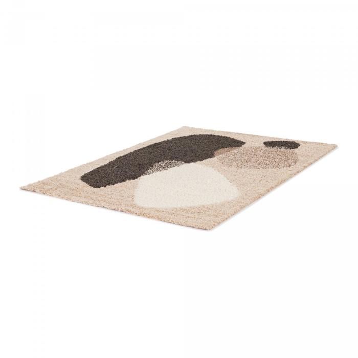 Tapis de salon GLIPSY Noir 120x170 cm - UNAMOURDETAPIS - Moderne - Adapté au chauffage par le sol