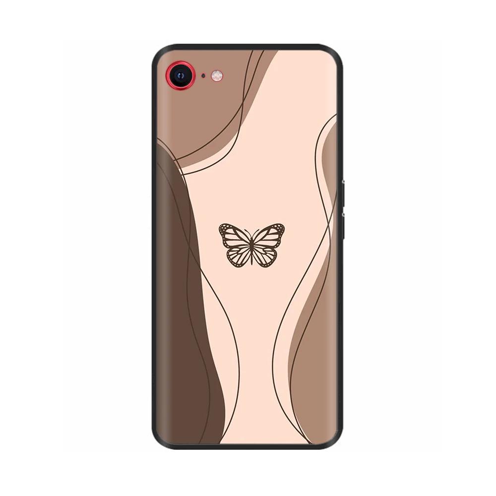 For iPhone SE 2020 Phone Case Funny Camera Protection Soft Liquid Silicone Back Cover for iPhone SE 2016 5 5S Cover for iPhoneSE