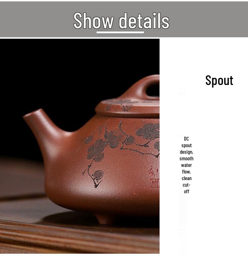 Handmade Yixing Purple Clay Teapot for Home Use - Ziyuan Shiqiao Clay