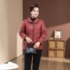 Mom's Winter Plus Size Velvet Cotton Plaid Jacket for Middle-Aged & Elderly