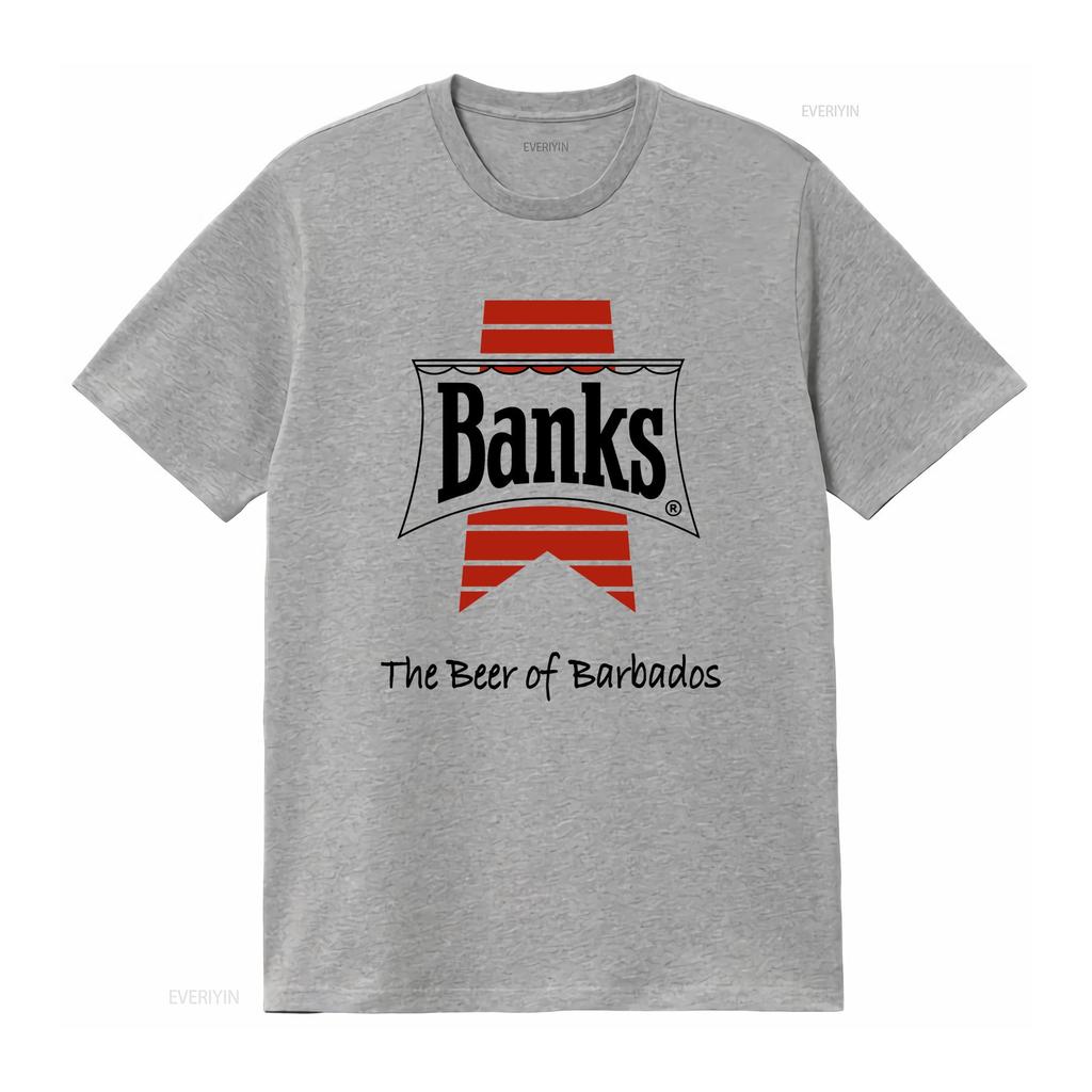 Banks The Beer of Barbados T Shirt Small NWT Logo Chest Large On Back P 40 Vintage Graphic Stretched Stylish Slightly
