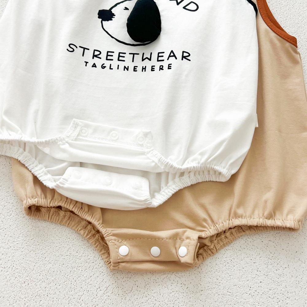 Sleeveless Summer Cartoon Baby Onesie Romper