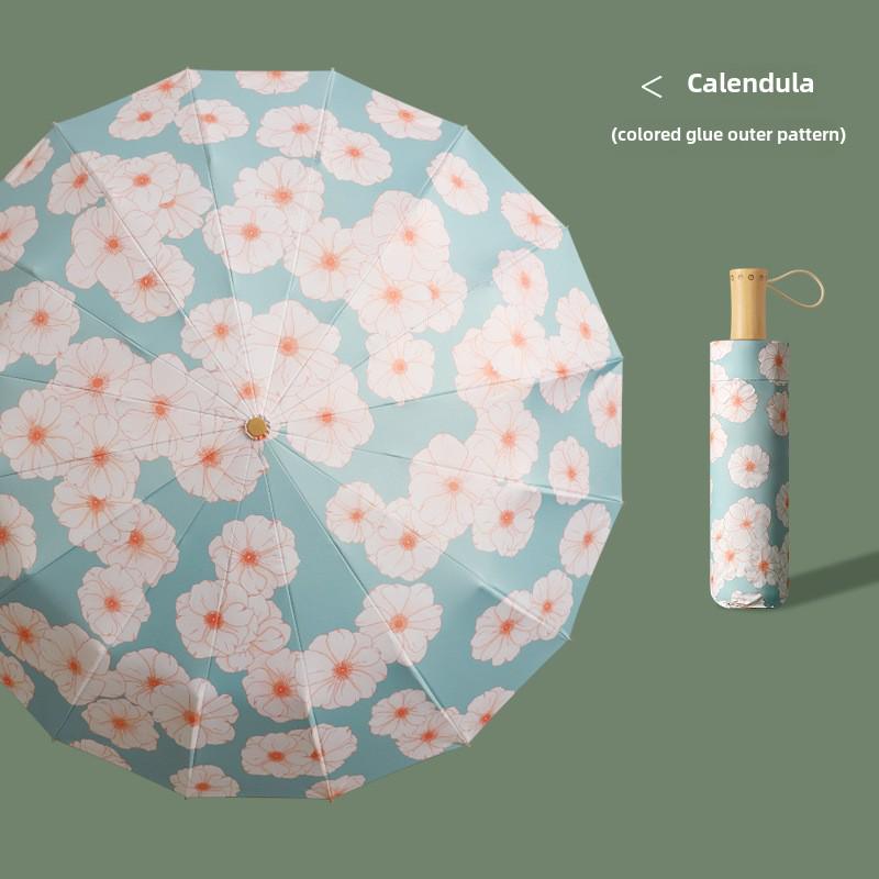 Extra großer 16-Speichen-Sonnenschutzschirm – UV-beständig, faltbar, doppelt verwendbar für Sonne und Regen