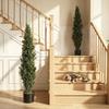 Set of 2 Decorative Artificial Plants Cypress in Weighted Pot, Fake Plant with 2035 Leaves, 150 cm