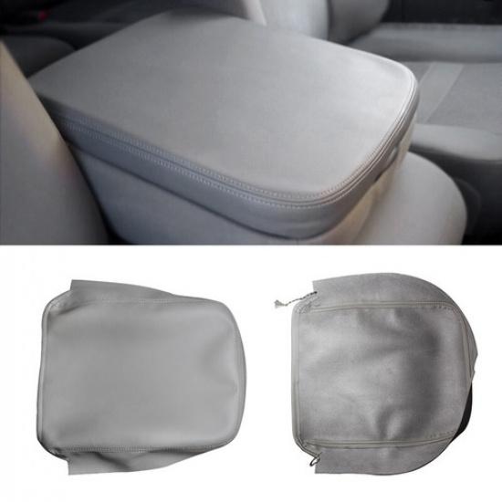 Gray Micro Leather Armrest Console Box Cover For Dodge Ram 2002 2003 2004-2008