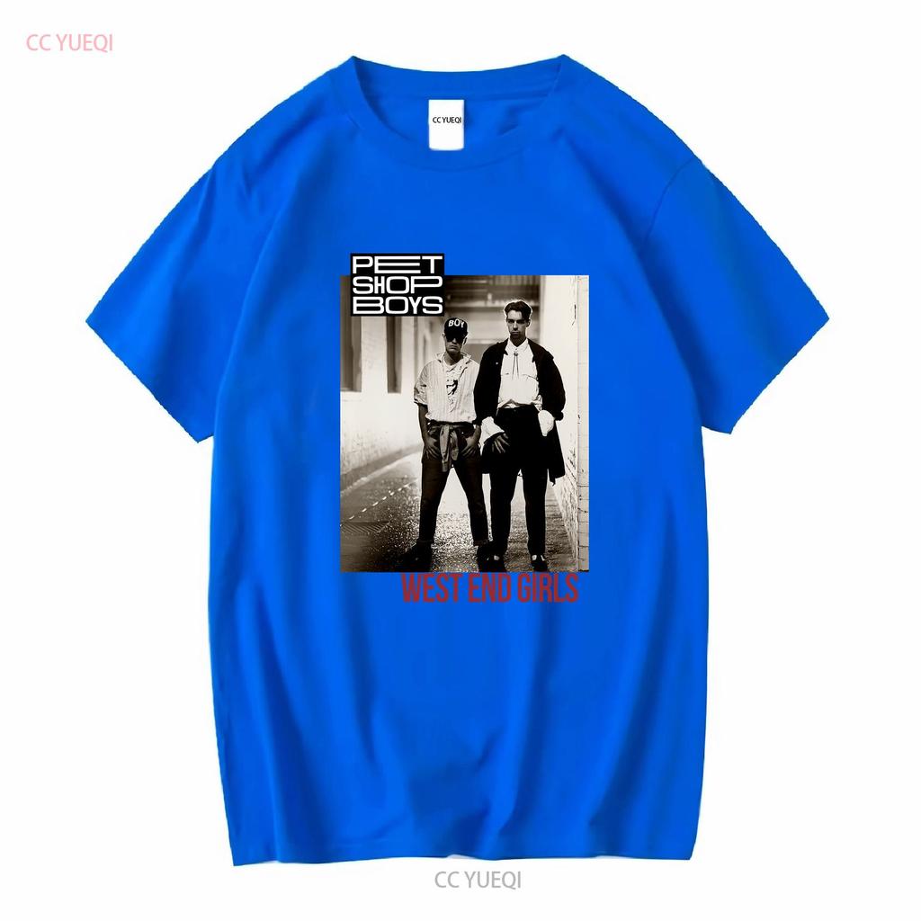 Pet Shop Boys West End Girls T-shirt Nera Tutte le Taglie S 2345XL manica lunga o corta vintage Lavata Versatile uomo