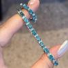 Hui Zhi Yi S925 Sterling Silver High Carbon Diamond & Aquamarine Luxury Bracelet