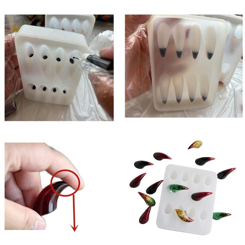 Sturdy Silicone Mold for Crafting Unique Devil Horns and Beast Claw Designs Portable for Craft Projects Supplies
