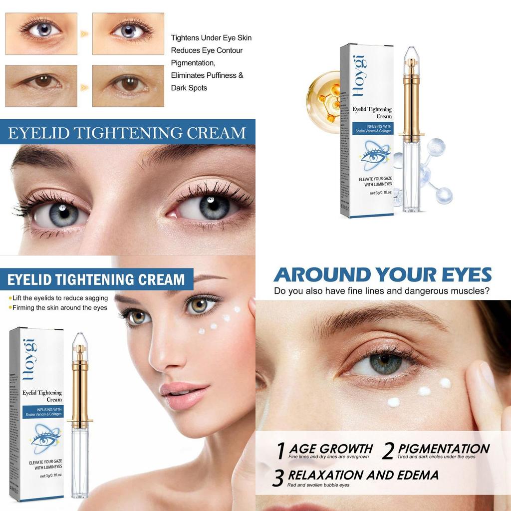 Hoygi Eye Firming Cream For Dark Circles Hydrating Moisturizing Skin Brightening 3g