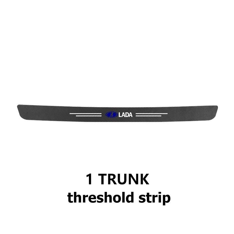 Carbon Fiber Car Door Threshold Protector Stickers Auto Interior Accessories For Lada Xray Sedan Sport Granta Priora Kalina